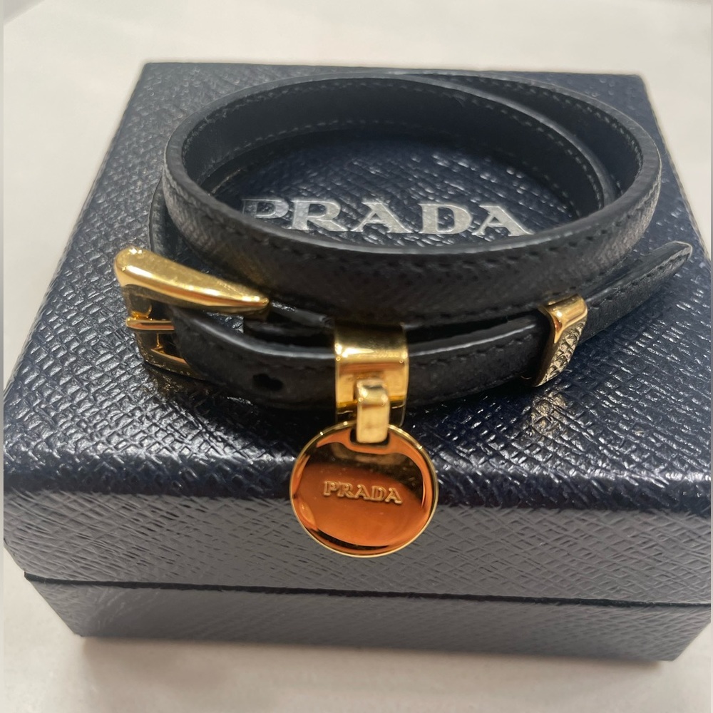 Prada leather bracelet